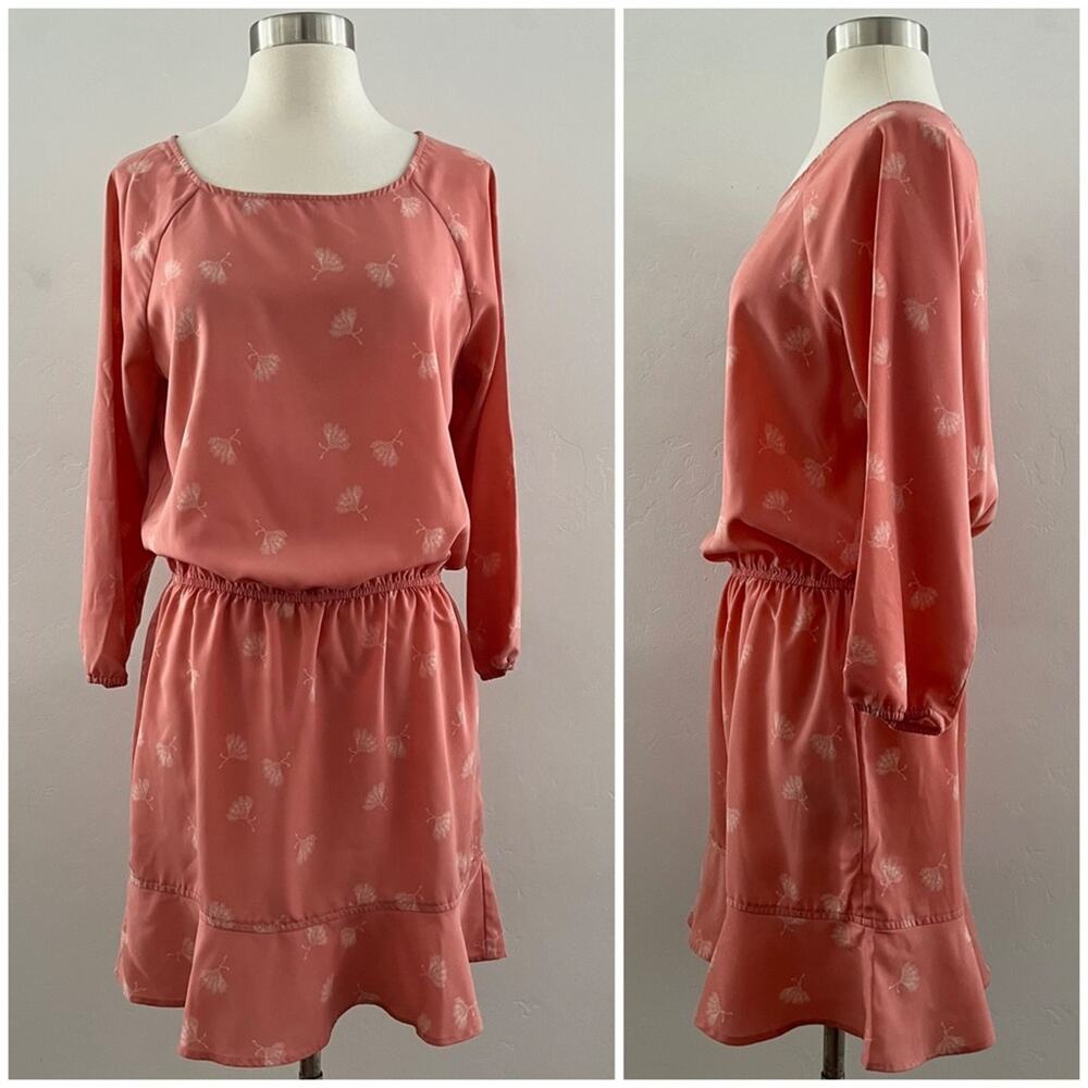 Joie Arryn B Dress Small Pink Dandelion Floral Mini Ruffle Flowy Feminine